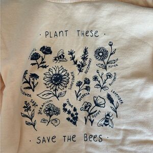 Pale yellow Graphic Sweatshirt with Floral Design